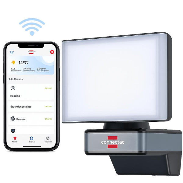 Brennenstuhl Connect WiFi LED Außenstrahler WF 2050  20W, 2400 lm, IP54, App-Steuerung