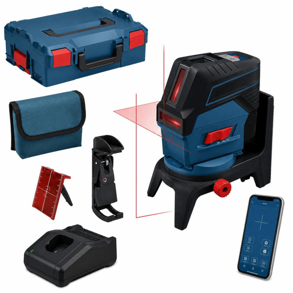 Bosch Professional GCL 2-50 C Kreuzlinienlaser 12V mit Akku, Ladegerät und L-BOXX