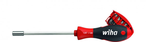 Wiha Schraubendreher mit Bit Magazin magnetisch TORX® mit 8 Bits, 1/4" (32902)