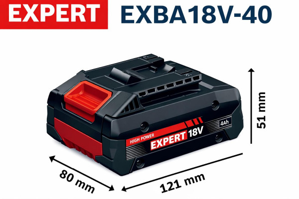 Bosch EXPERT 18V System Hochleistungsakku EXBA18V-40 (bis zu 2000 W max. Leistung)