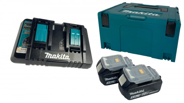 Makita Power Source Kit im Makpak Gr.3 +DC18RD + 2x 5Ah Akku 18 V 197629-2
