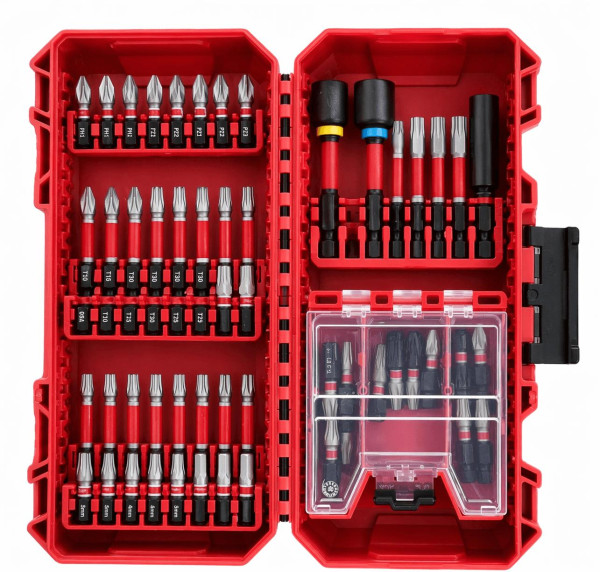 Milwaukee SHOCKWAVE 75-teiliges Bit-Set Impact Duty 4932492008  Robuste Bits für anspruchsvolle Schraubarbeiten