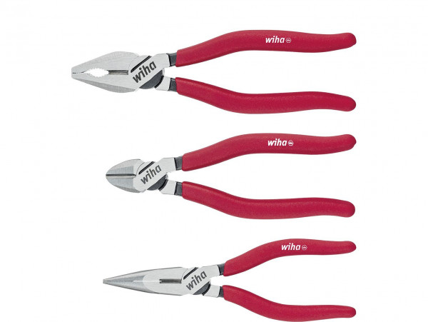 Wiha Zangen Set Classic Kombi-, Flachrundzange, Seitenschneider 3-tlg. (26850)