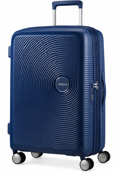 American Tourister Soundbox - Spinner L Erweiterbar Koffer, 77 cm, 97/110 L, Blau (Midnight Navy) 