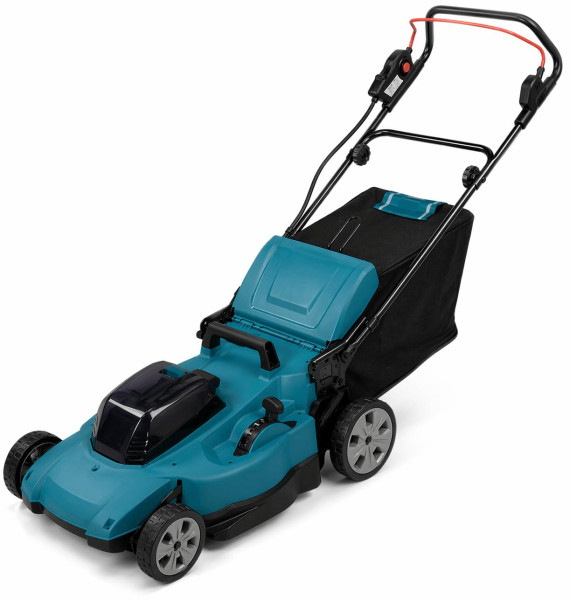 Makita DLM538Z Akku-Rasenmäher 2x18V (ohne Akku, ohne Ladegerät), Petrol  Leistungsstark und flexibel für große Rasenflächen