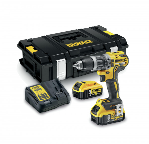 Dewalt 18 Volt Akku Schlagbohrschrauber DCD796P2 (2x 18 Volt / 5 Ah Li-Ion Akkus und Ladegerät)