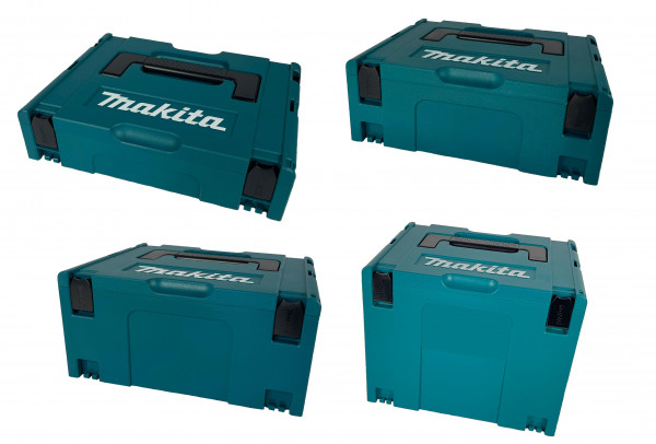 Makita Makpac Set Gr. 1, Gr. 2, Gr. 3, Gr. 4 Transportbox und Werkzeugkiste