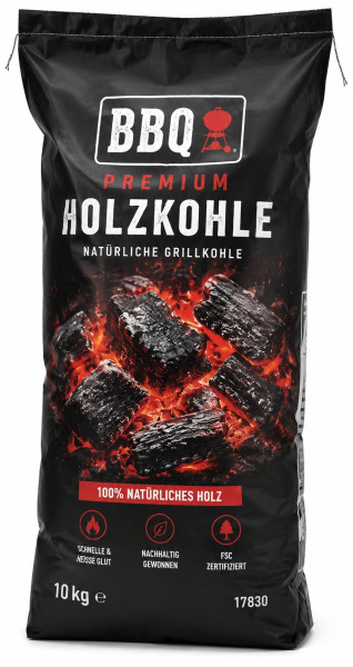 Weber Premium Holzkohle 10 kg  Natürliche Grillkohle für hohe Hitze, FSC-zertifiziert