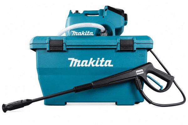  Makita DHW080ZK Akku-Hochdruckreiniger 2x18V (ohne Akku, ohne Ladegerät) inkl. Wasser- und Transportbox