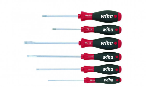 Wiha Schraubendreher Set SoftFinish® Schlitz, Phillips 6-tlg. (07152)