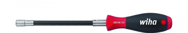 Wiha Schraubendreher mit Bithalter SoftFinish® Klemmung über Sprengring flexibler Schaft, 1/4" (01479) 268 mm