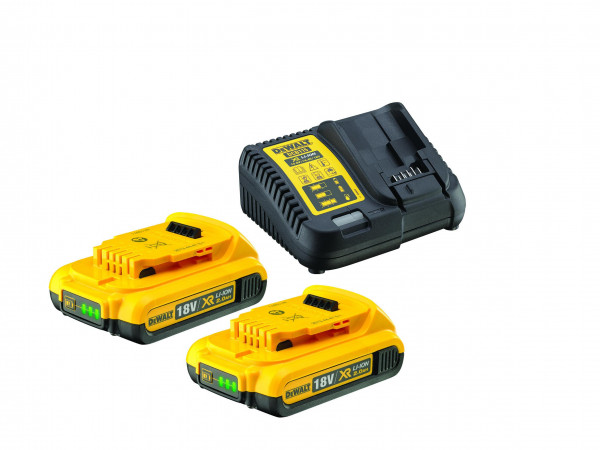 Dewalt, Akku-Kit (2 x 18 V / 2 Ah plus DCB 115)