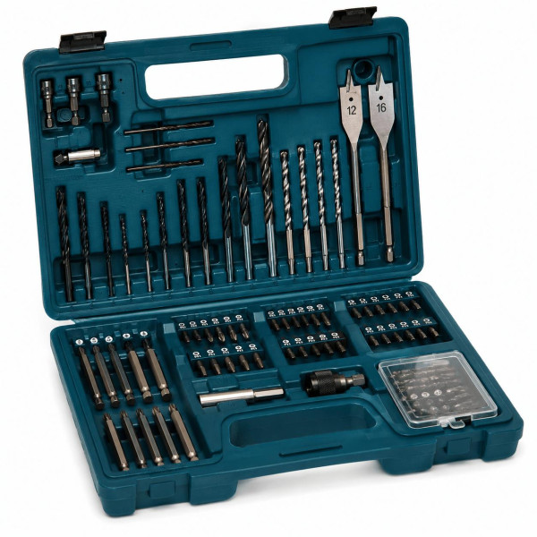 Makita Bit- & Bohrer-Set 100-teilig inkl. Bithalter  Zubehörset für Schraub- und Bohrarbeiten