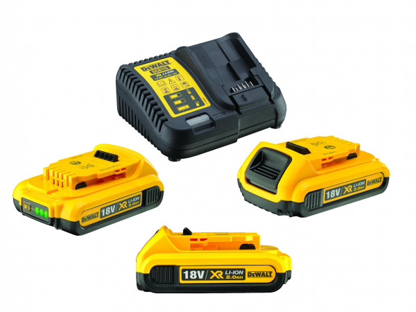 Dewalt, Akku-Kit (3 x 18 V / 2 Ah plus DCB 115)