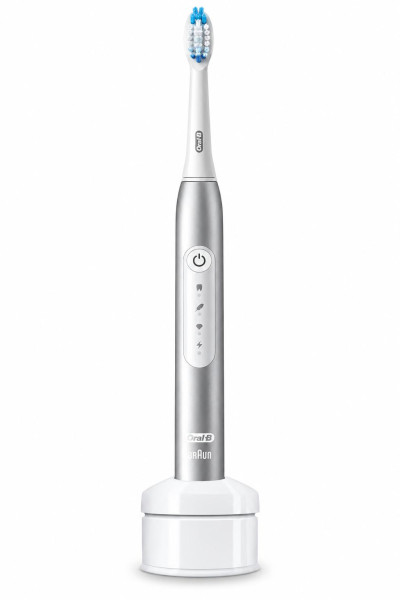  Oral-B Pulsonic Slim Luxe 4000 Elektrische Schallzahnbürste/Electric Toothbrush, 3 Putzmodi für Zahnpflege und gesundes Zahnfleisch, Geschenk Mann/Frau, platin