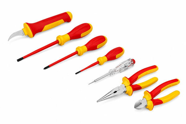  Bosch Professional gemischtes VDE-Handwerkzeug-Set (mit einpoligem Phasenprüfer  7-teilig)