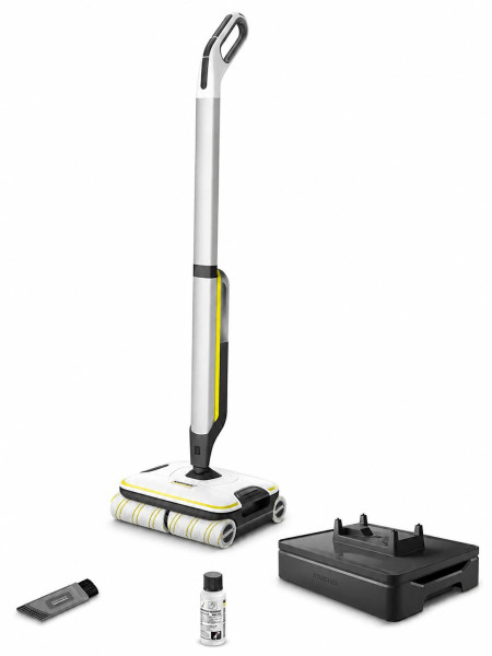  KÄRCHER Hartbodenreiniger FC 7 Cordless, kabelloser Bodenreiniger mit 4 rotierenden Mikrofaserwalzen, Akkulaufzeit: ca. 45 min, Flächenleistung pro Akkuladung: ca. 175 m²