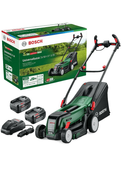 Bosch UniversalRotak 2x18V-37-550 Akku-Rasenmäher inkl. 2 Akkus & Ladegerät